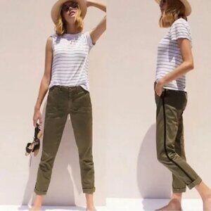 Anthropologie Relaxed Striped Chino Pants
